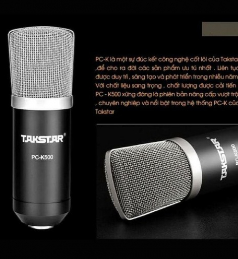 Mic thu âm livestream chuyên nghiệp cao cấp Takstar PC-K500