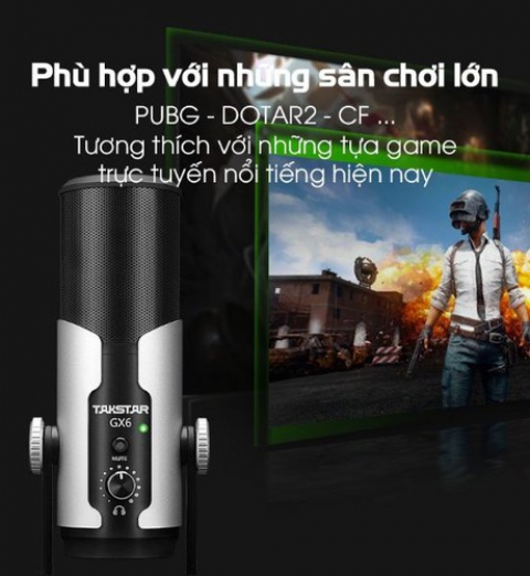 MIC THU ÂM TAKSTAR GX6 USB CHO STREAMER, GAME THỦ - GX6