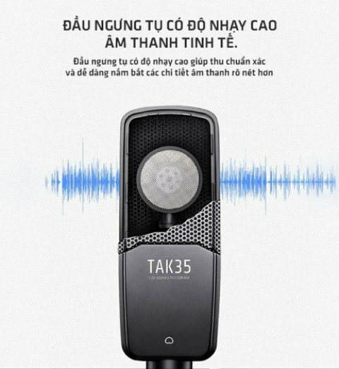 Micro thu âm livestream condenser 48v chuyen nghiep Takstar TAK35